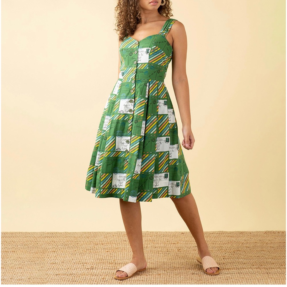Emily and Fun LNWOT Jenny Postcards Print Dress Size 10